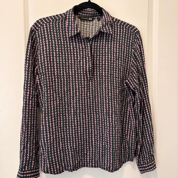 Uniqlo Tops - Marimekko X Uniqlo Rayon Pattern Print Button-down Shirt - Small